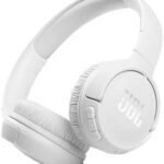 JBL Tune 510BT – Bluetooth headphones with up to 40 hours battery, microphone for call, foldable and comfortable, Android and iOs compatible (White)