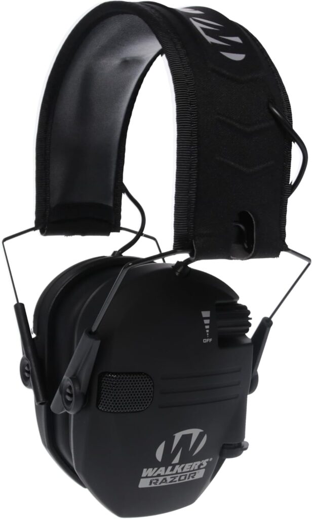 Walker’s Razor Slim Ultra Low Profile Compact Design Adjustable Range Shooting Hunting Hearing Protection Electronic Earmuffs