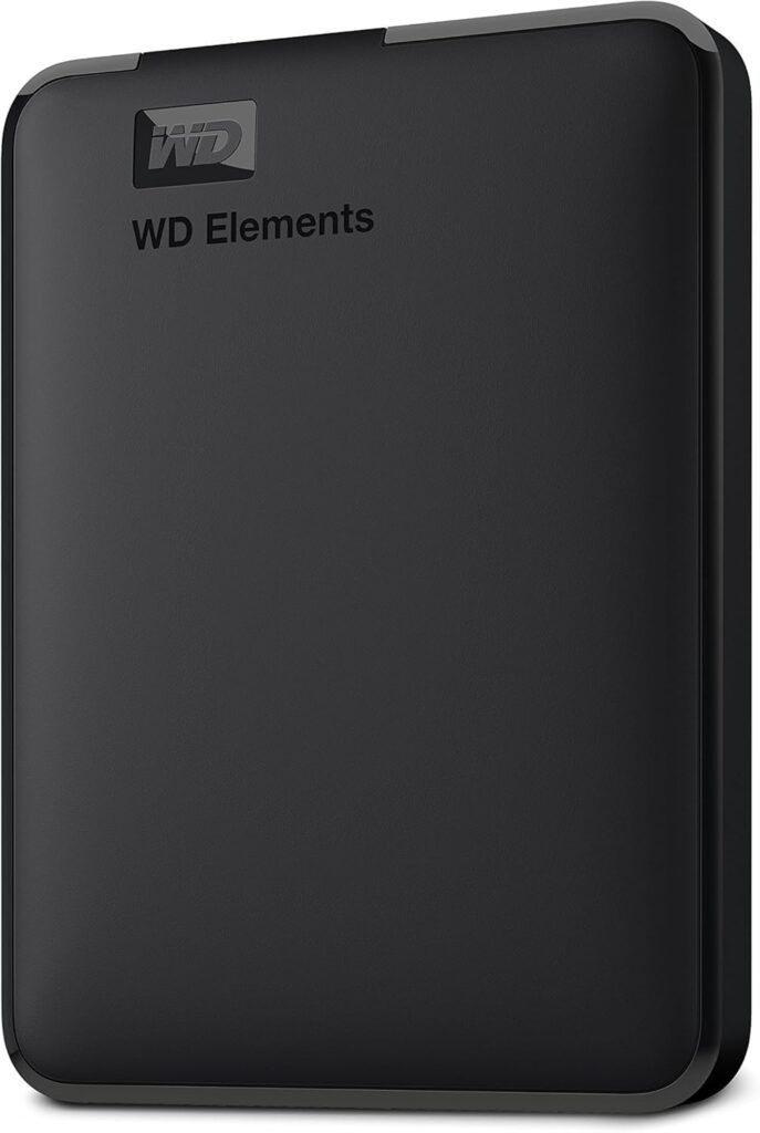 WD 2TB Elements Portable External Hard Drive for Windows, USB 3.2 Gen 1/USB 3.0 for PC & Mac, Plug and Play Ready – WDBU6Y0020BBK-WESN