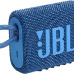 JBL Go 3 Eco – Portable Mini Bluetooth Speaker, big audio and punchy bass, IP67 waterproof and dustproof, 5 hours of playtime, Made in part with recycled materials (Eco Blue)