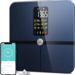 Body Fat Scale, Posture Extra Large Display Digital Bathroom Wireless Weight Scale Composition Analyzer with Heart Rate Heart Index & Body Shape Index with Free APP 400Lb Black