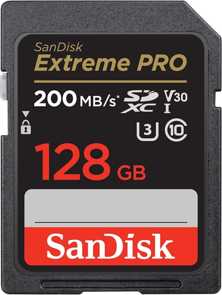 SanDisk 128GB Extreme PRO SDXC UHS-I Memory Card – C10, U3, V30, 4K UHD, SD Card – SDSDXXD-128G-GN4IN